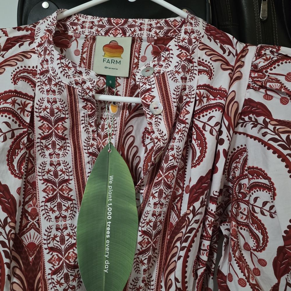 FARM Rio Vibrant Red and White Romper